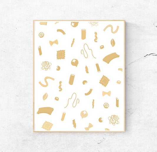 8x10 Pasta Shapes - Unframed