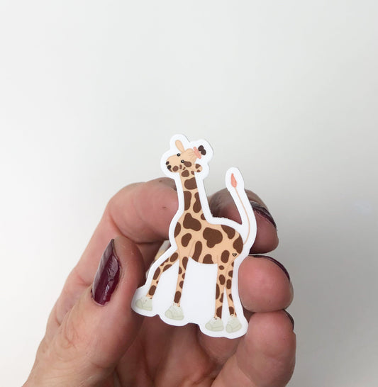 Giraffe // Giraffe in Boots Sticker // positivity sticker // Fun Sticker