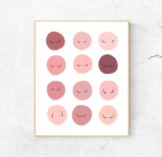 SMALL BOOBIES pink | Print 8x10 - Unframed