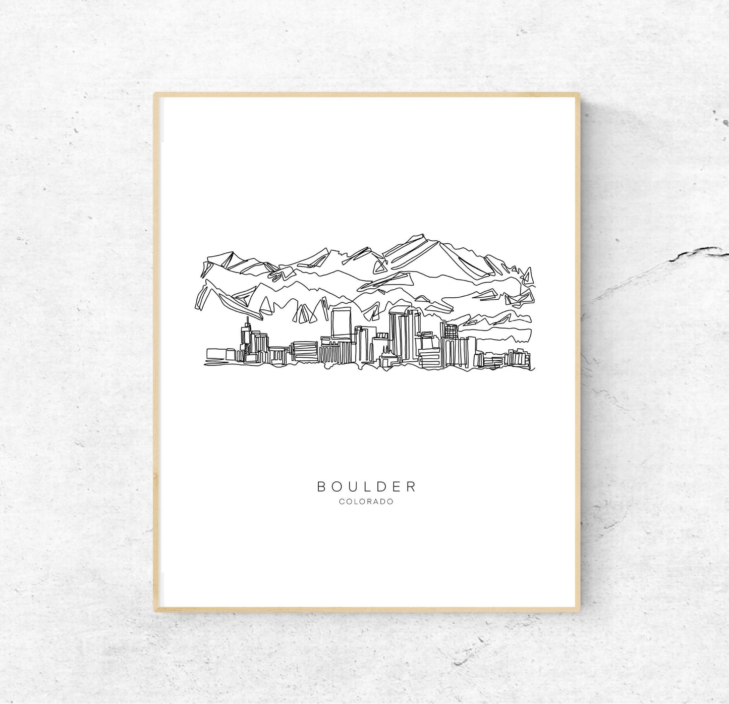 BOULDER 8x10 Single Line Art Print - Unframed