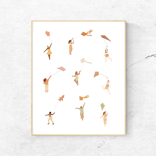 Kites TINY PEOPLE  | Print 8x10 - Unframed