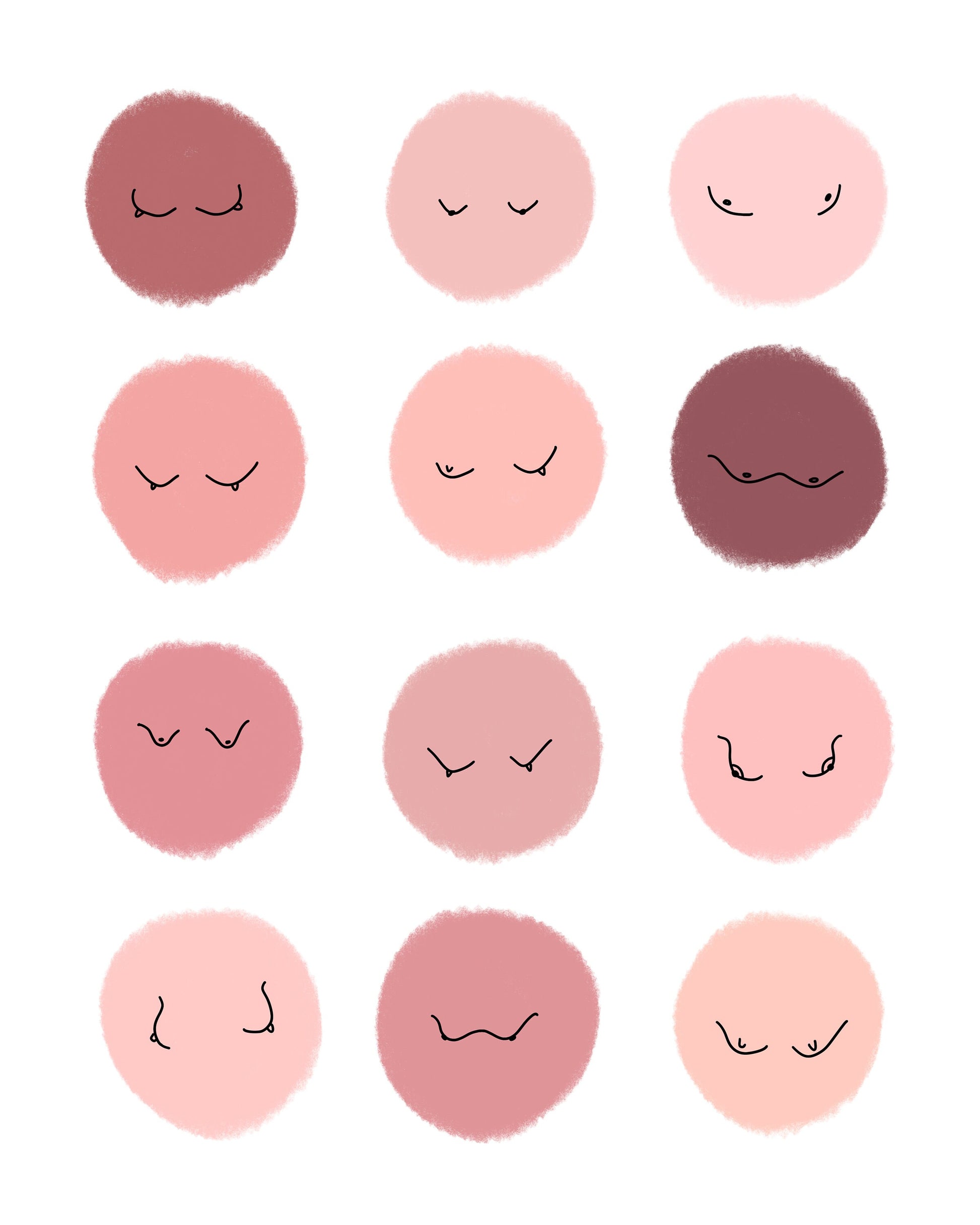 SMALL BOOBIES pink | Print 8x10 - Unframed