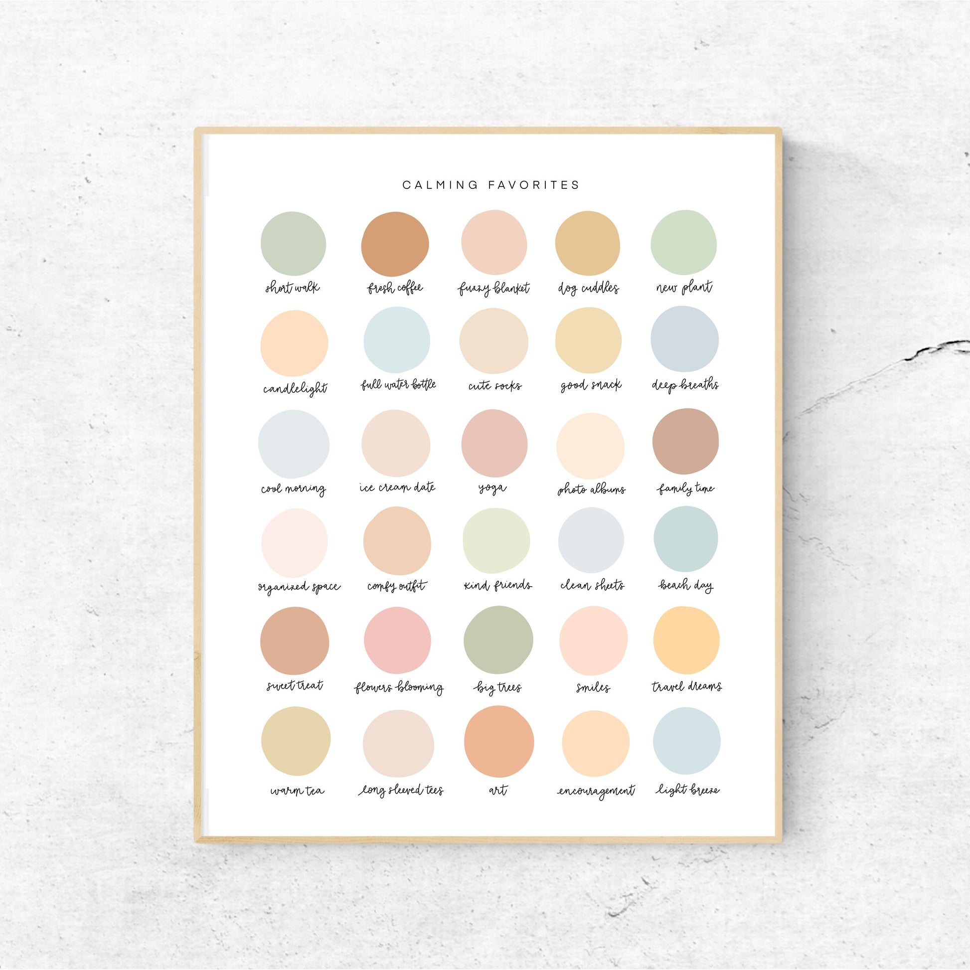 CALMING FAVORITES Color Dots | 8x10 Print Unframed
