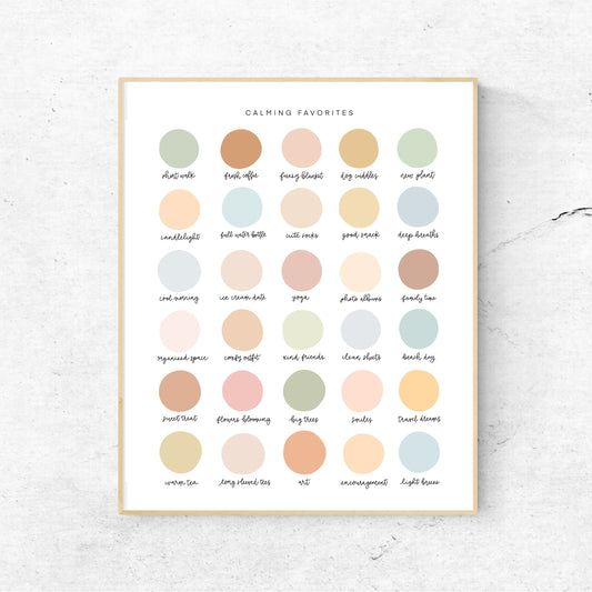 CALMING FAVORITES Color Dots | 8x10 Print Unframed