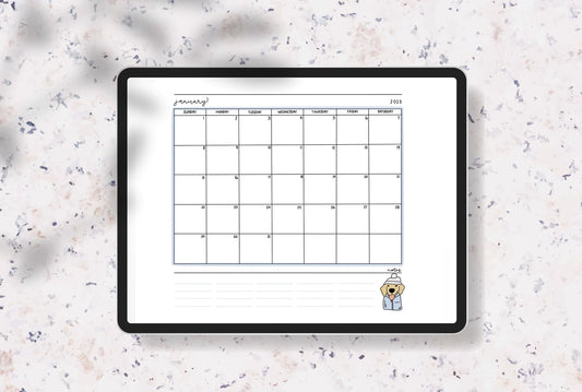 2023 Digital Calendar Sheets | Printable Calendar Sheets | Cute Digital Calendar Sheets