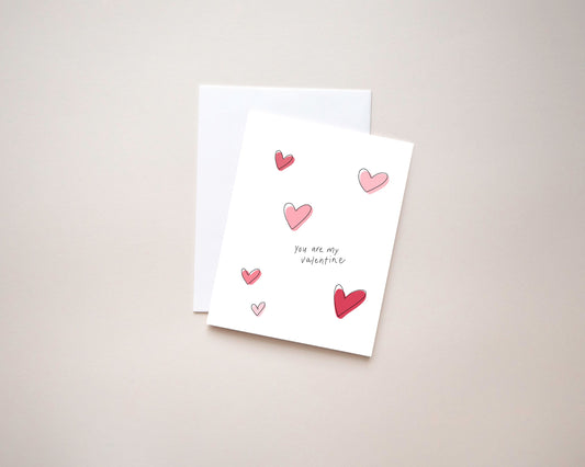 Hate valentine's Day Card | Valentine's Day hearts card | cute mine valentines day card | hand illustrated greeting card