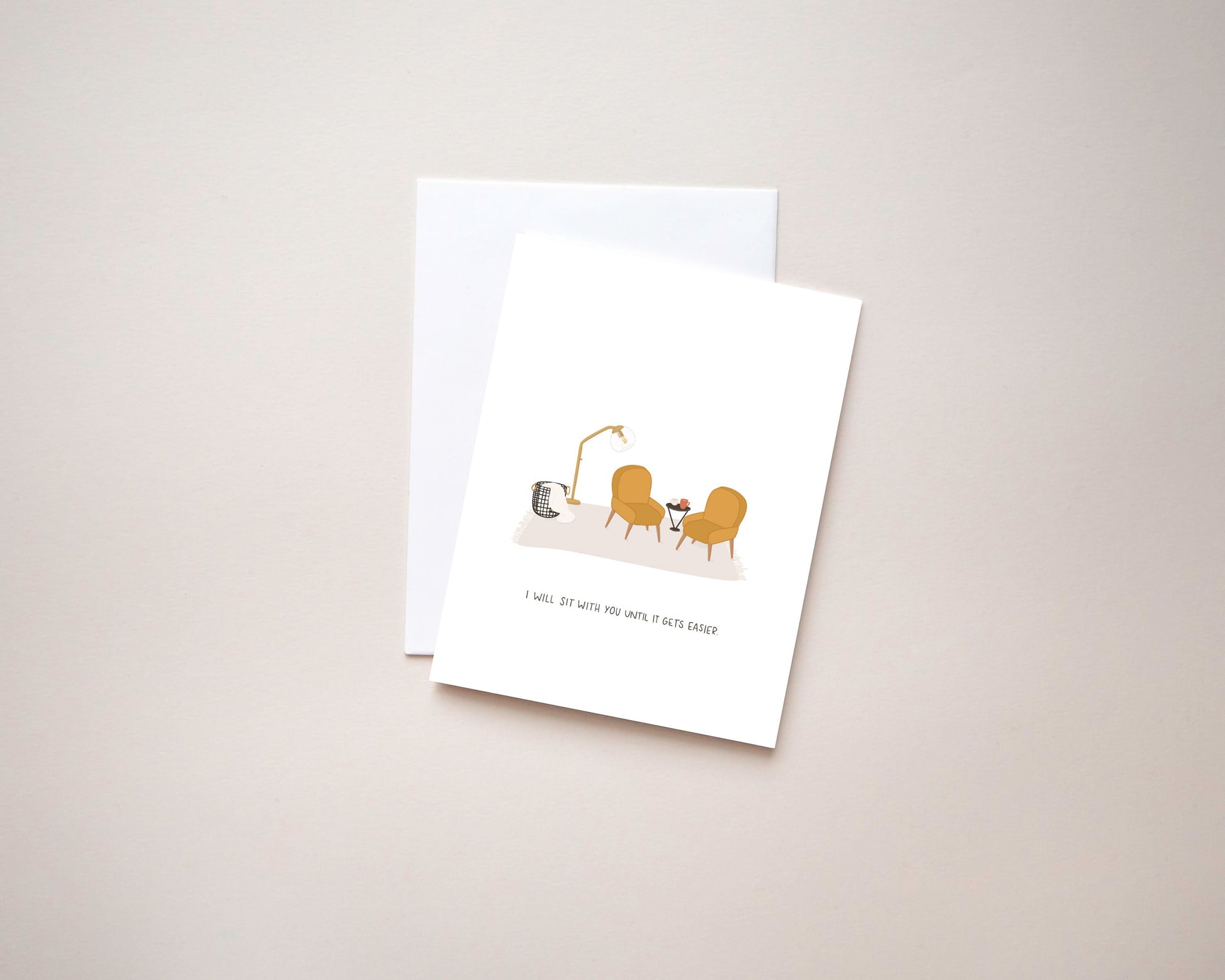 Friendship card | here for you card | handmade greeting card | 4.25x5.5 greeting card | feel better card | everything will be okay card