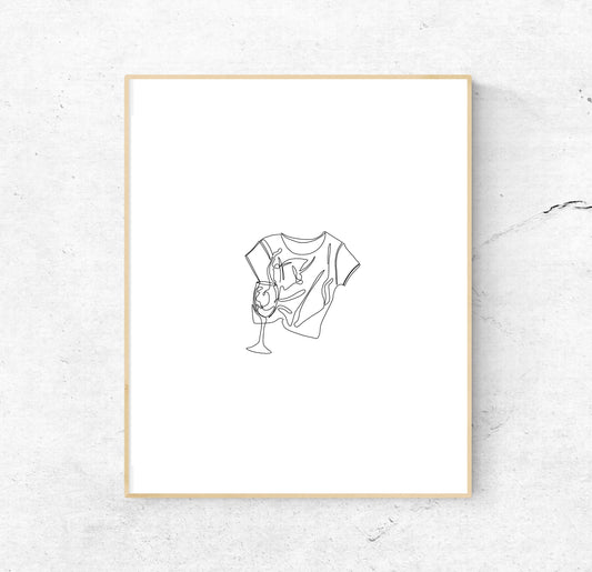 Maroon print | Maroon single line art | art print | 8x10 | love art | relationship art | art | Taylor Swift