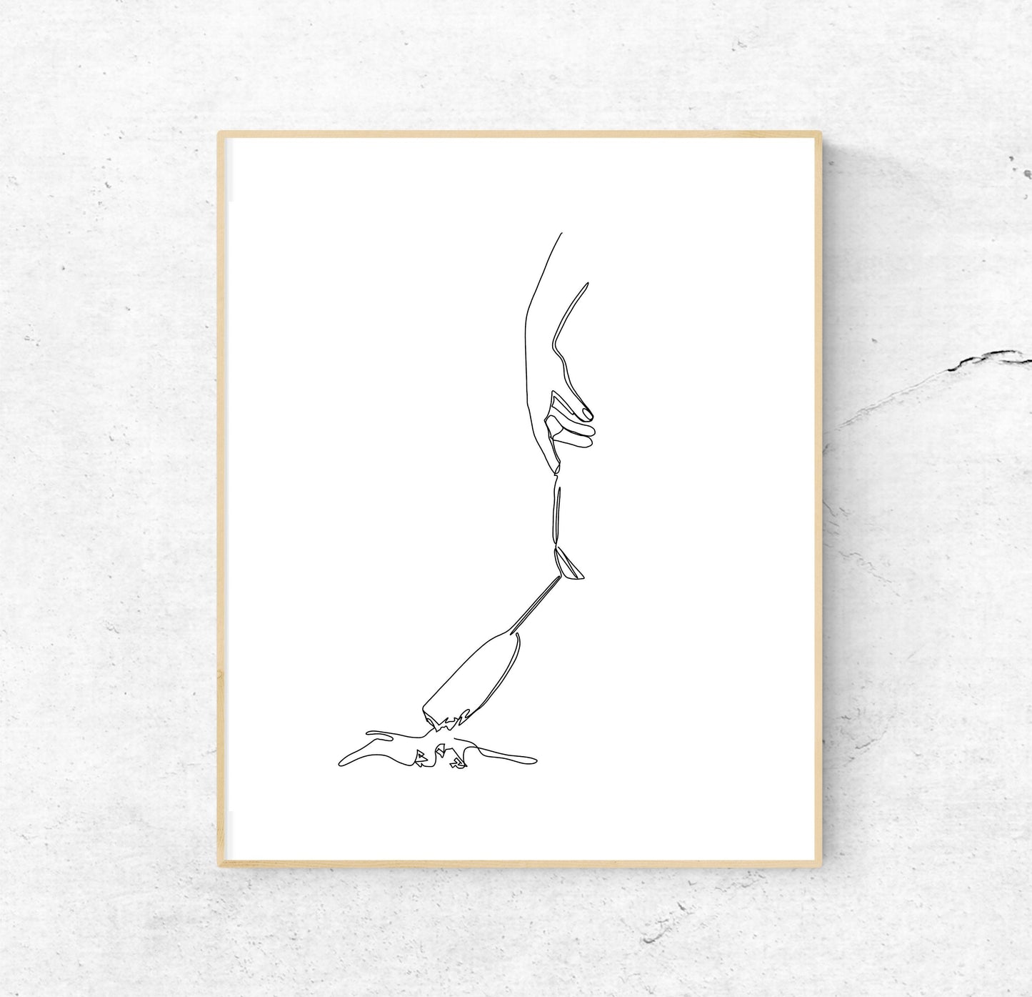 Champagne Problems Print | champagne problems single line art | art print | 8x10 | champagne art | Taylor Swift