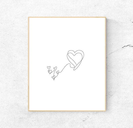 All of the Girls You Loved Before Print | single line art | AOTGYLB print | 8x10 | love art | relationship art | wedding art | Taylor Swift