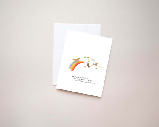 Over the Rainbow Bridge Dog Card | 4.25x5.5 Folded