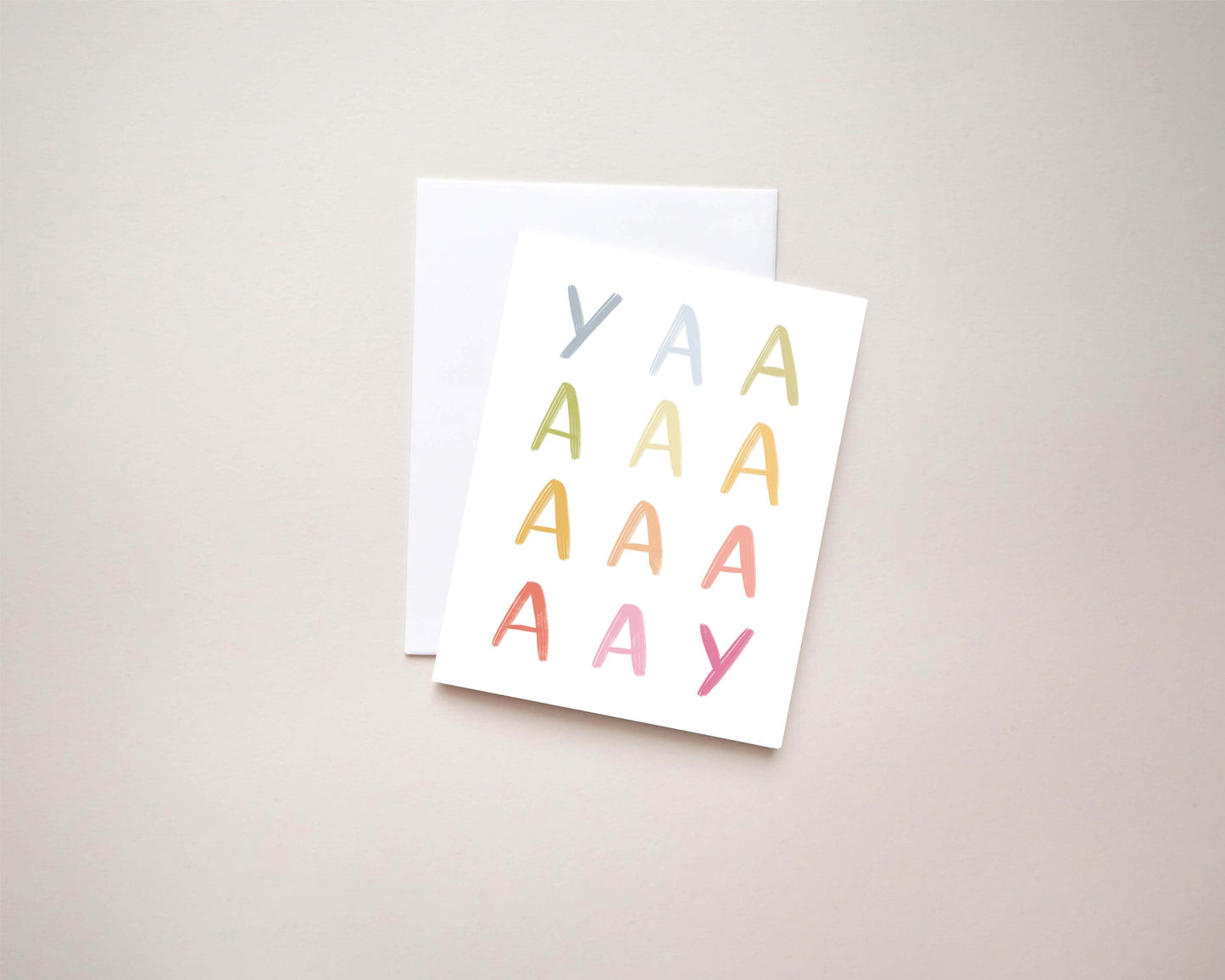 Rainbow YAY Card | 4.25x5.5 Folded
