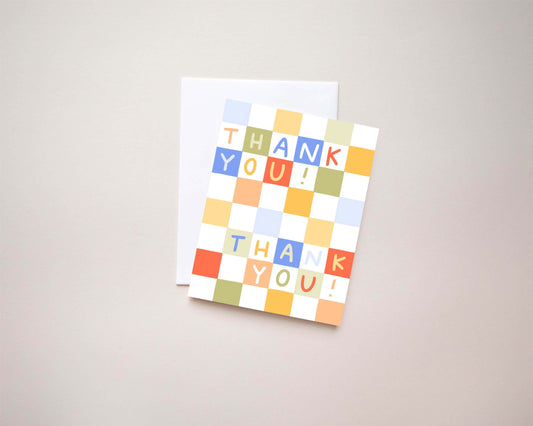 Thank You Checkered Card | 4.25x5.5 Folded