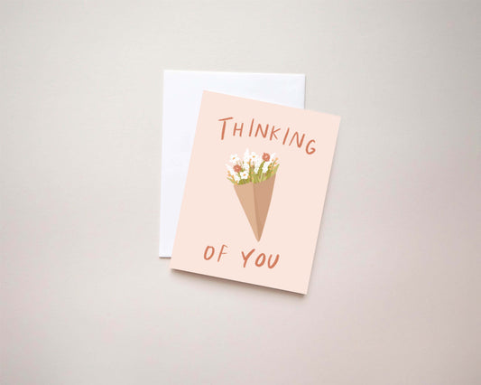 Thinking of You Bouquet Card | 4.25x5.5 Folded